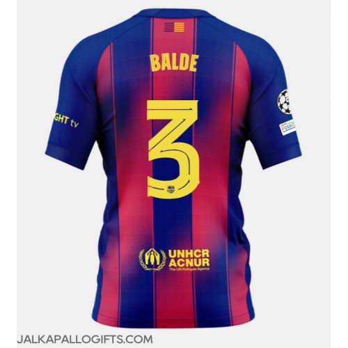 Barcelona Alejandro Balde #3 Kotipaita 2025-26 Lyhythihainen